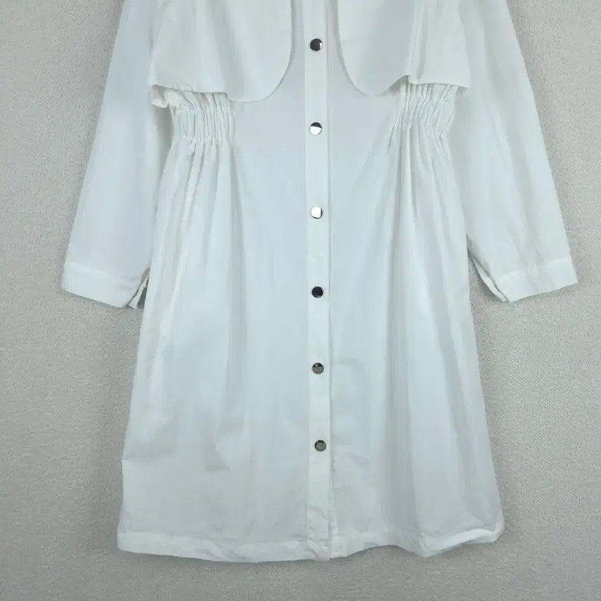 [SOLD OUT] 반에이크 여성 화이트 바람막이 롱자켓(55~66)