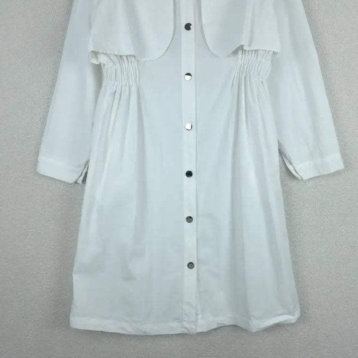 [SOLD OUT] 반에이크 여성 화이트 바람막이 롱자켓(55~66)