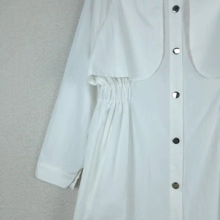 [SOLD OUT] 반에이크 여성 화이트 바람막이 롱자켓(55~66)