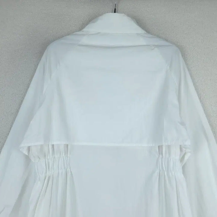[SOLD OUT] 반에이크 여성 화이트 바람막이 롱자켓(55~66)