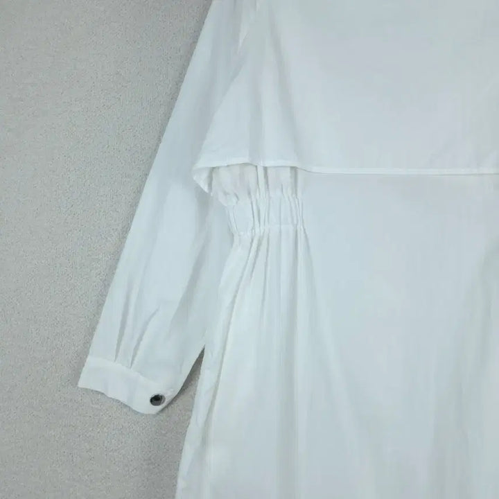[SOLD OUT] 반에이크 여성 화이트 바람막이 롱자켓(55~66)
