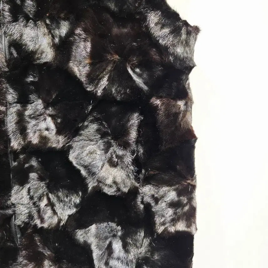 [BUNJANG] Lie Sang Bong Black Block Fur Vest / 이상봉 (Lie sang bong) 블랙 블록 퍼 베스트