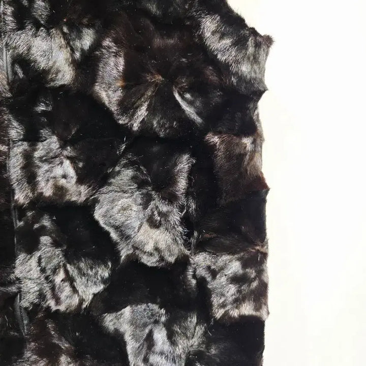 [BUNJANG] Lie Sang Bong Black Block Fur Vest / 이상봉 (Lie sang bong) 블랙 블록 퍼 베스트