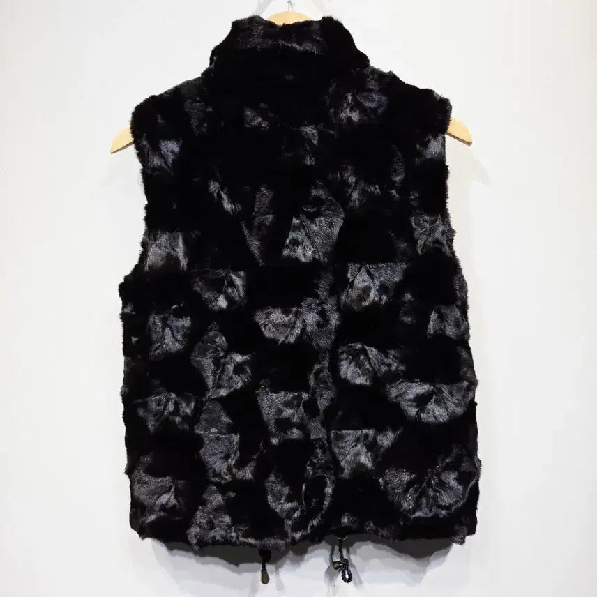 [BUNJANG] Lie Sang Bong Black Block Fur Vest / 이상봉 (Lie sang bong) 블랙 블록 퍼 베스트