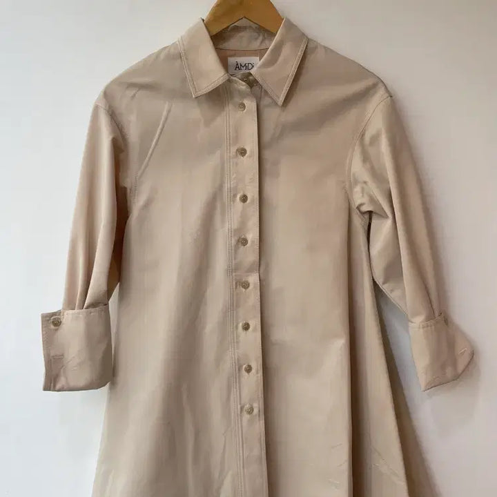 [BUNJANG] Ami-D Beige Shirt Dress / 베이지 셔츠 원피스