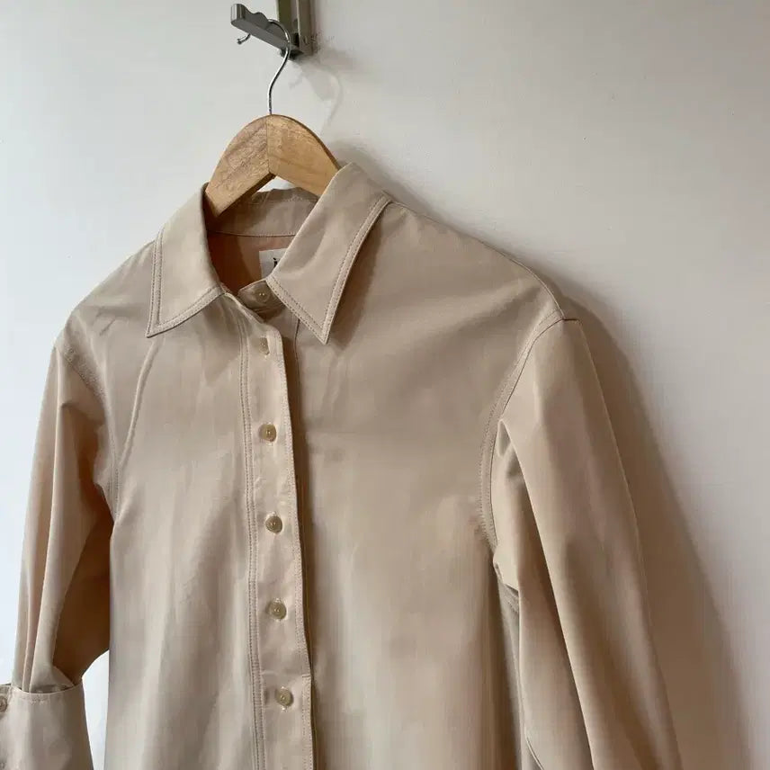 [BUNJANG] Ami-D Beige Shirt Dress / 베이지 셔츠 원피스