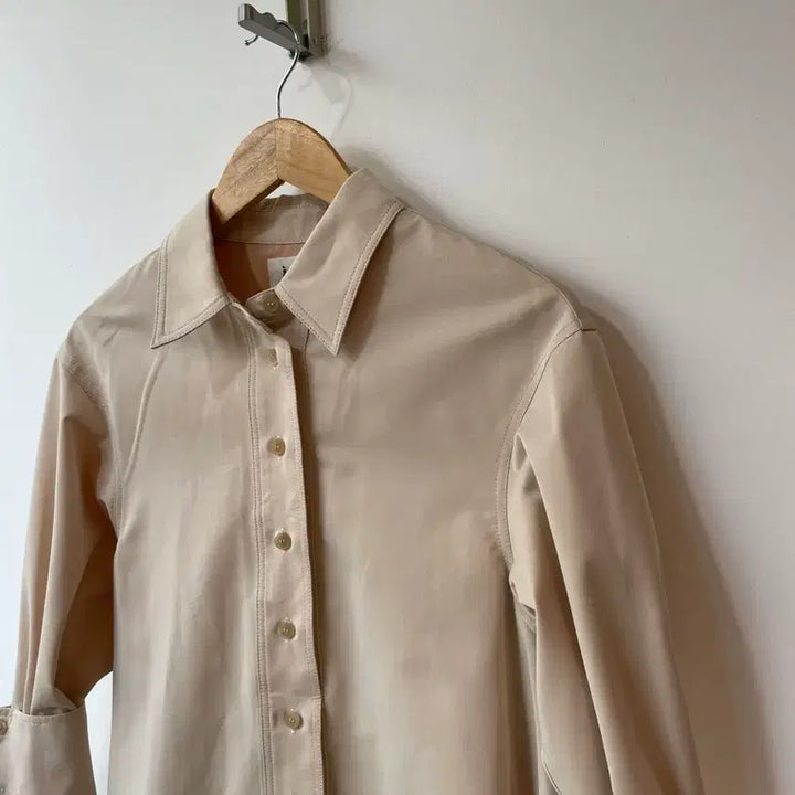 [BUNJANG] Ami-D Beige Shirt Dress / 베이지 셔츠 원피스