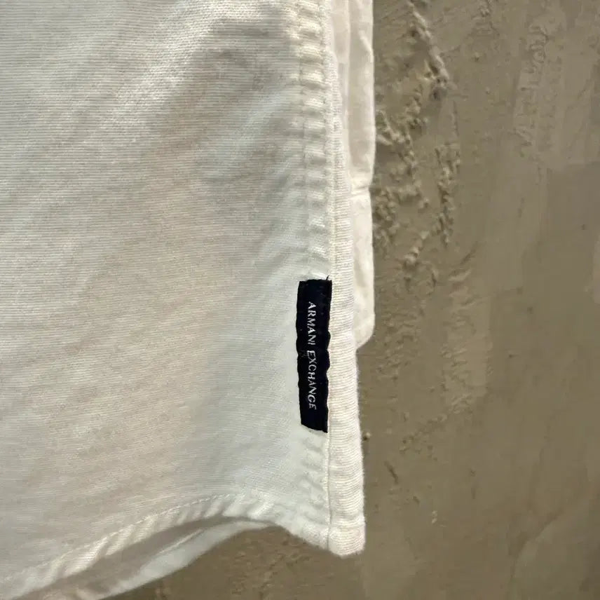 [BUNJANG] Armani Exchange Slim Fit Cotton Shirt White / M 알마니익스체인지 ARMANI 슬림핏 코튼 셔츠 화이트