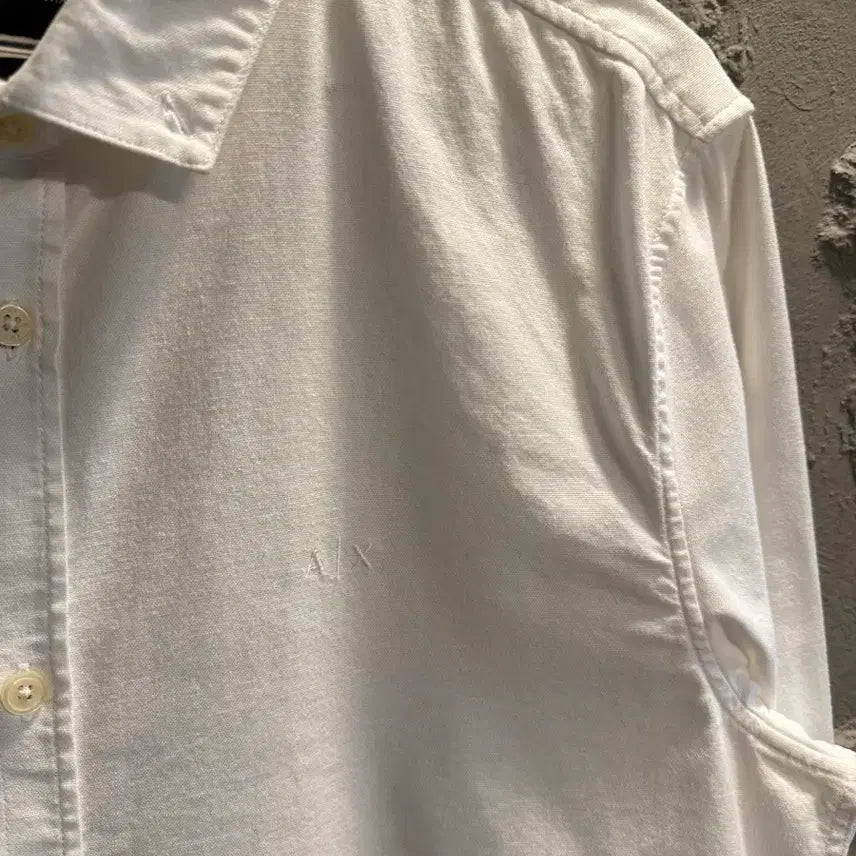 [BUNJANG] Armani Exchange Slim Fit Cotton Shirt White / M 알마니익스체인지 ARMANI 슬림핏 코튼 셔츠 화이트