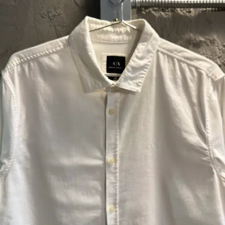 [BUNJANG] Armani Exchange Slim Fit Cotton Shirt White / M 알마니익스체인지 ARMANI 슬림핏 코튼 셔츠 화이트
