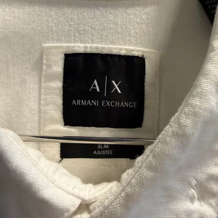 [BUNJANG] Armani Exchange Slim Fit Cotton Shirt White / M 알마니익스체인지 ARMANI 슬림핏 코튼 셔츠 화이트
