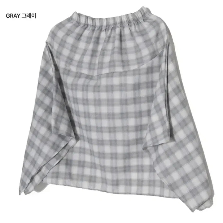 [BUNJANG] Layered Asymmetrical Check Skirt / 레이어드 언발 체크 스커트 (Gray)