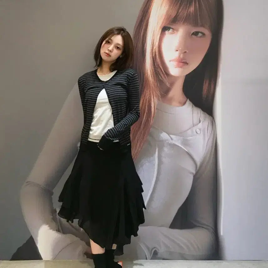 [BUNJANG] Miseki Seoul Unbalanced Layered Skirt - Black / [새상품] 미세키서울 언발란스 레이어드 스커트 블랙 2