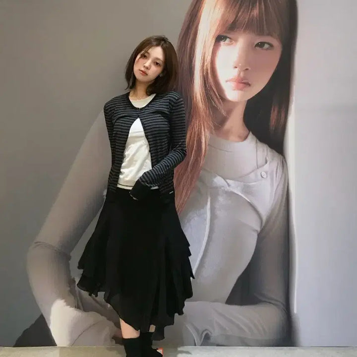 [BUNJANG] Miseki Seoul Unbalanced Layered Skirt - Black / [새상품] 미세키서울 언발란스 레이어드 스커트 블랙 2
