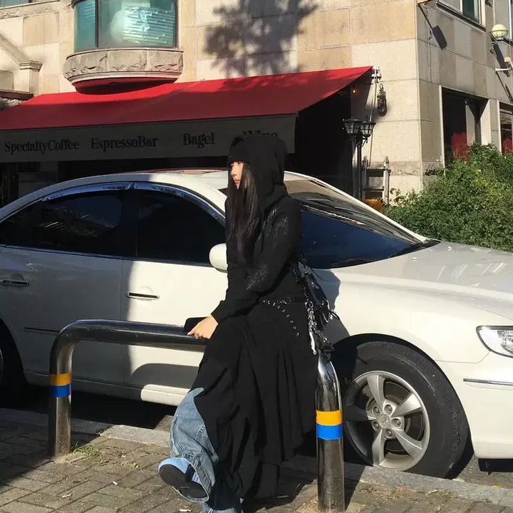 [BUNJANG] Miseki Seoul Unbalanced Layered Skirt - Black / [새상품] 미세키서울 언발란스 레이어드 스커트 블랙 2