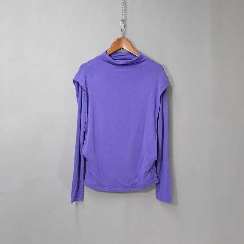 [SOLD OUT] 보라색 이중 슬림핏 긴팔 티셔츠