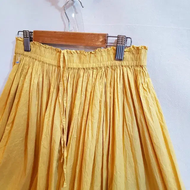 [BUNJANG] Cotton Gather Bending Skirt Camel / 코튼 게더 밴딩 스커트 카멜