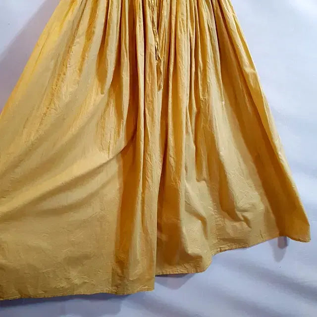 [BUNJANG] Cotton Gather Bending Skirt Camel / 코튼 게더 밴딩 스커트 카멜