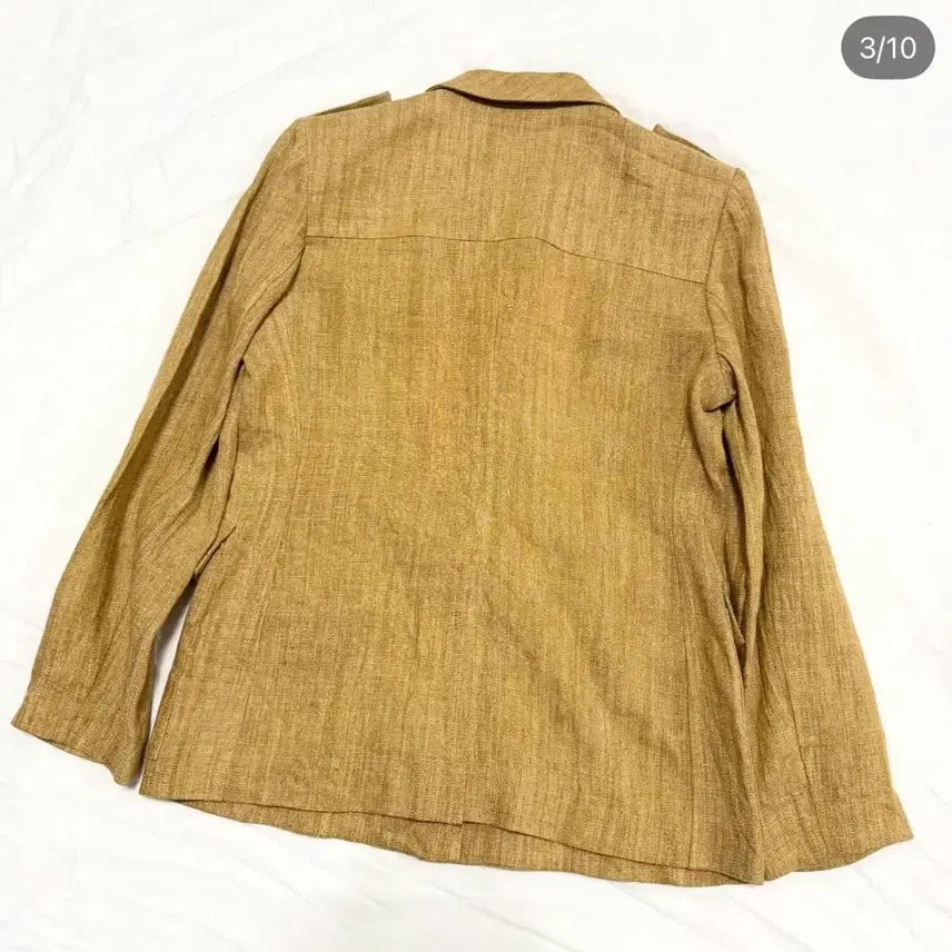 [BUNJANG] Yves Saint Laurent 90s Linen Military Jacket / 생로랑 - 90s 리넨 밀리터리 자켓