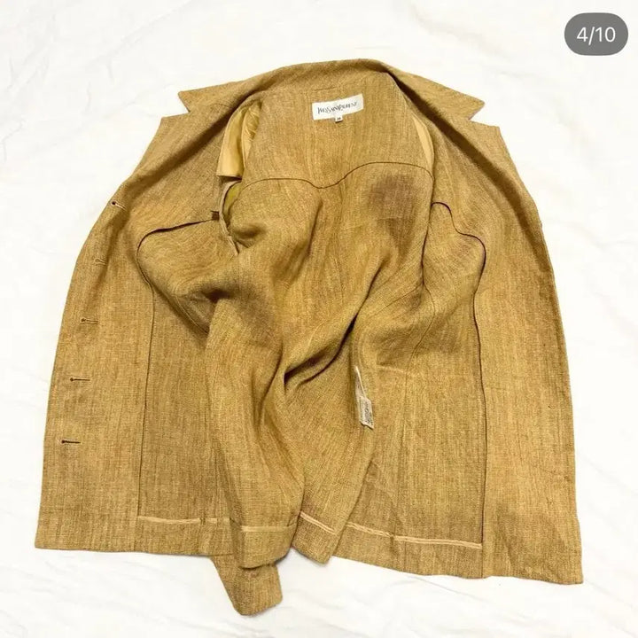 [BUNJANG] Yves Saint Laurent 90s Linen Military Jacket / 생로랑 - 90s 리넨 밀리터리 자켓