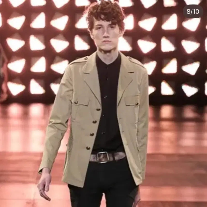 [BUNJANG] Yves Saint Laurent 90s Linen Military Jacket / 생로랑 - 90s 리넨 밀리터리 자켓