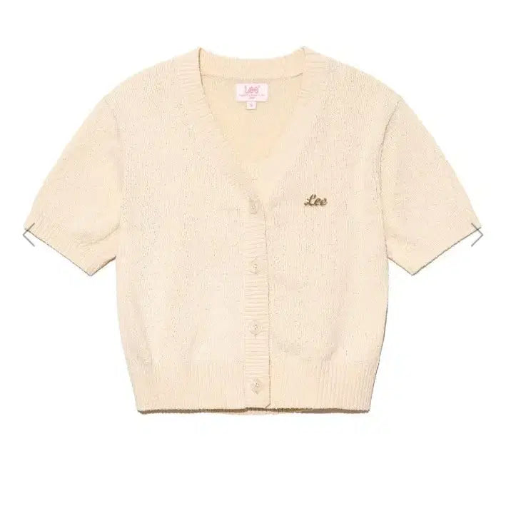 [BUNJANG] Lee V-neck Cardigan Set / Lee 반팔 가디건 아이보리 세트