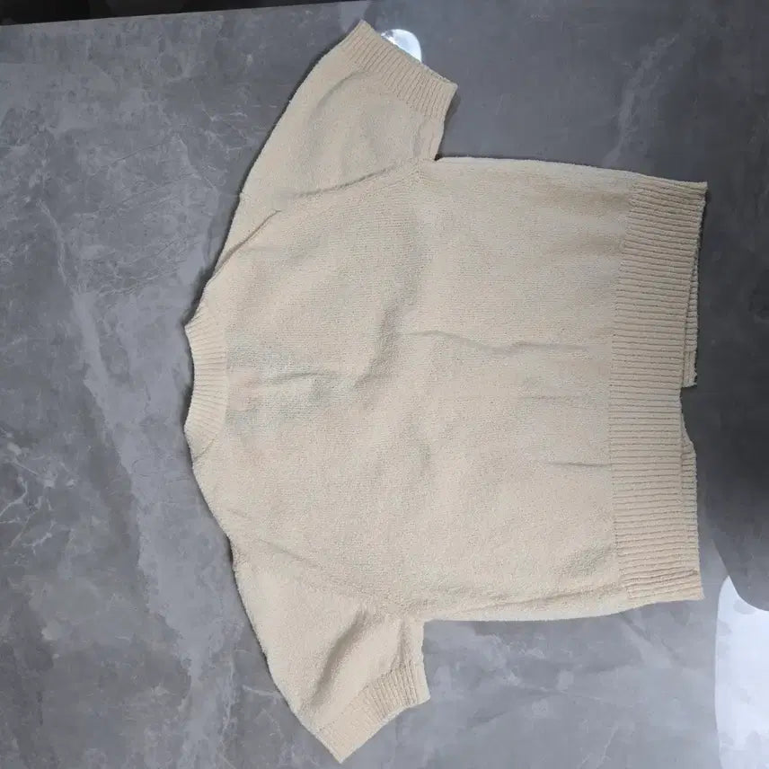 [BUNJANG] Lee V-neck Cardigan Set / Lee 반팔 가디건 아이보리 세트