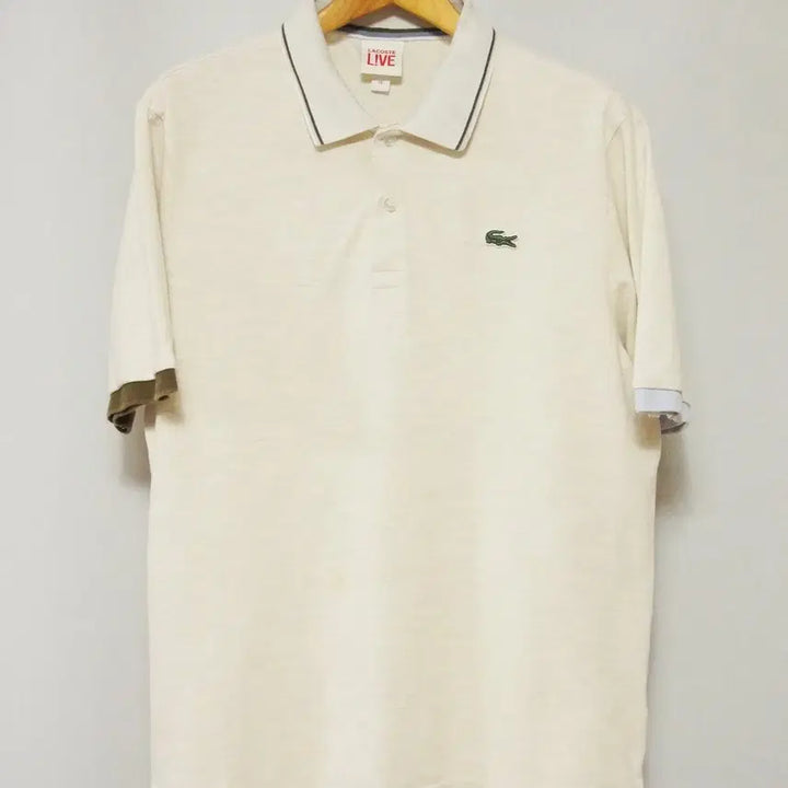[BUNJANG] Lacoste Solid PK T-shirt (Beige) / 라코스테 솔리드 캐주얼 PK티셔츠 남성105