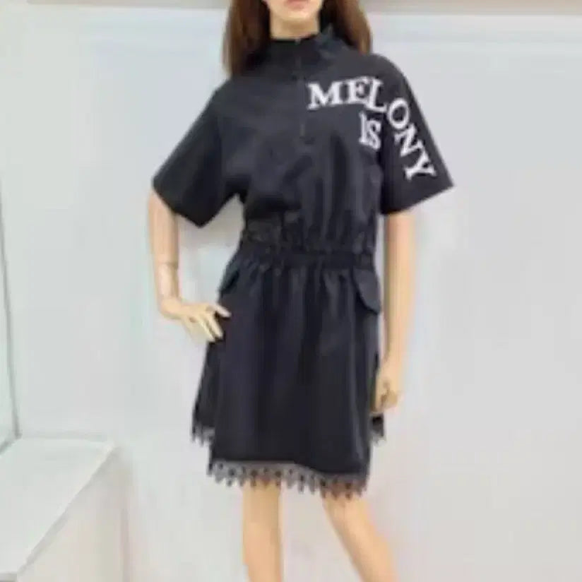 [BUNJANG] Egoist High Neck Lettering Mini Dress / 에고이스트 집업 하이넥 레터링 미니 원피스21SS