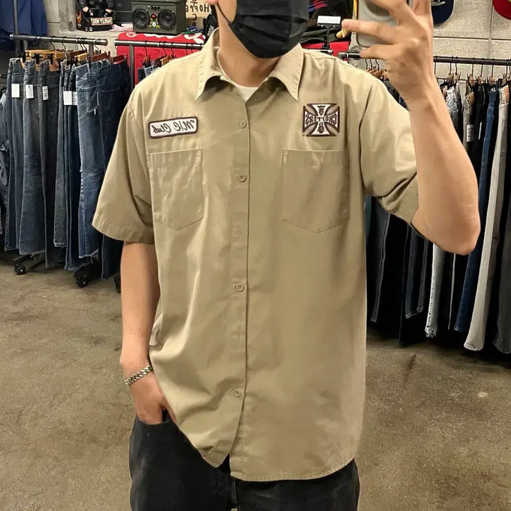 [BUNJANG] West Coast Choppers Embroidered Shirt / 00s 웨스트코스트차퍼스 셔츠 (105)