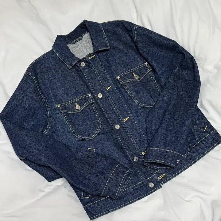 [BUNJANG] KENZO Logo Patch Denim Jacket / KENZO 겐조 백 로고 패치 데님 자켓 L
