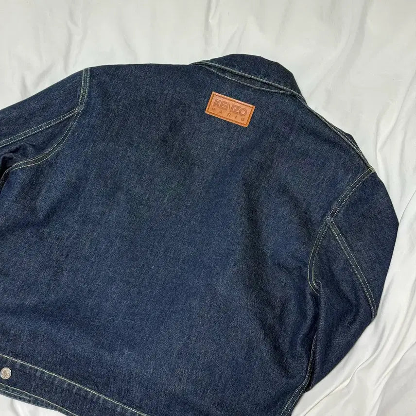 [BUNJANG] KENZO Logo Patch Denim Jacket / KENZO 겐조 백 로고 패치 데님 자켓 L