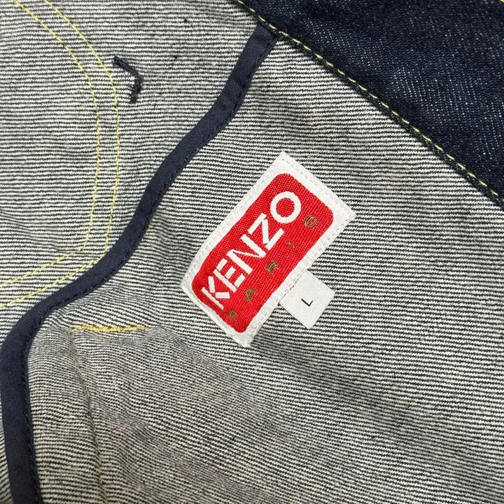 [BUNJANG] KENZO Logo Patch Denim Jacket / KENZO 겐조 백 로고 패치 데님 자켓 L