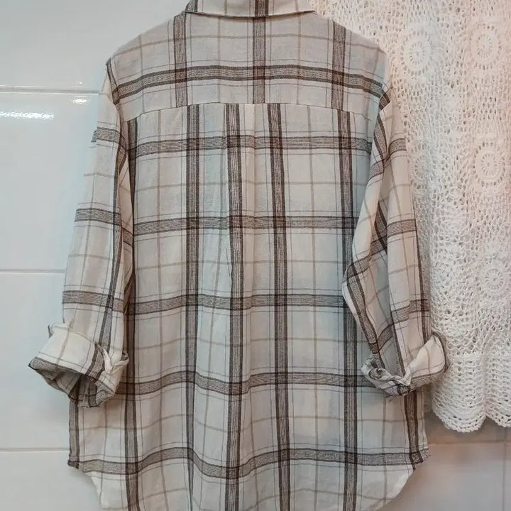[SOLD OUT] 피그먼트  체크 남방 셔츠 블라우스 free