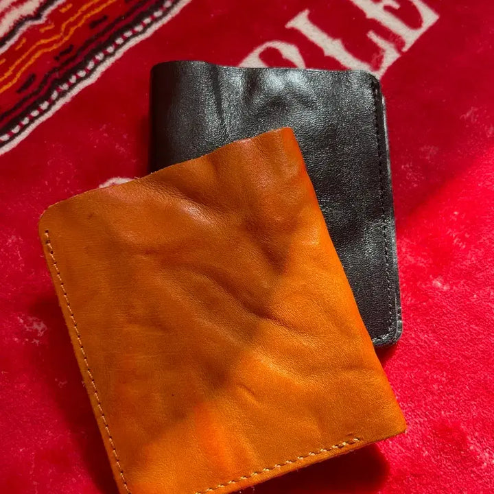 [BUNJANG] Vintage Creased Leather Slim Bifold Wallet / 빈티지 크리즈 가죽지갑 더블알엘무드의 슬림반지갑