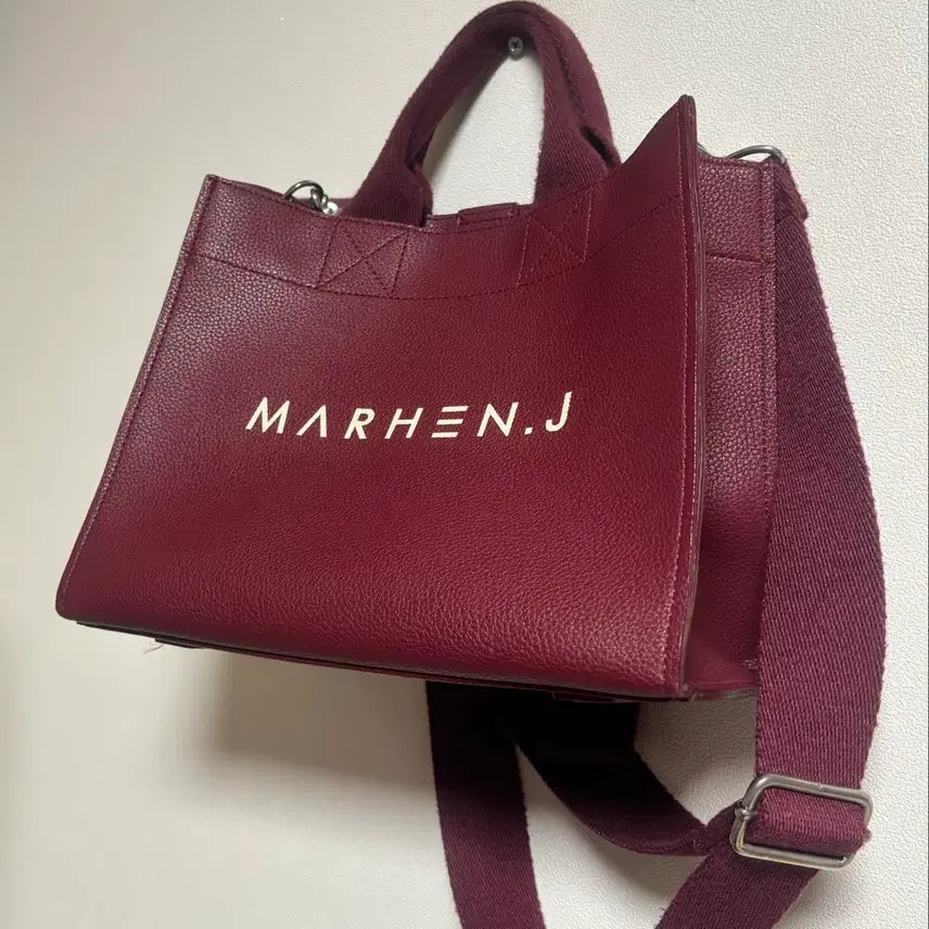 [BUNJANG] Marhen.J Mini Tote Bag Burgundy / 마르헨제이 미니 토트백 버건디