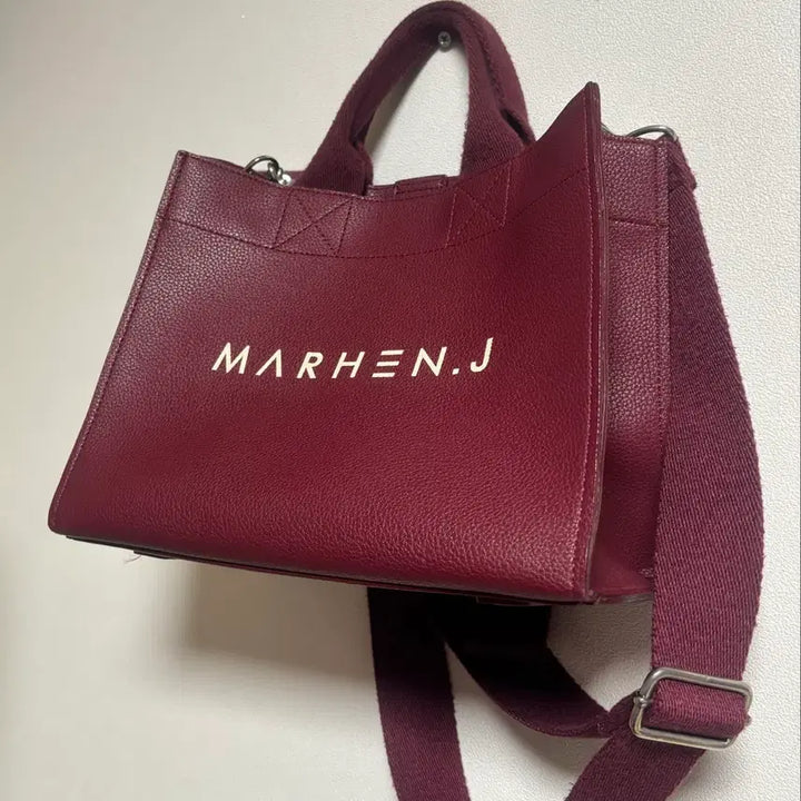 [BUNJANG] Marhen.J Mini Tote Bag Burgundy / 마르헨제이 미니 토트백 버건디