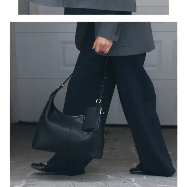 [BUNJANG] Demellier Veneta Hobo Bag Medium Black Shoulder Crossbody Tote Bag / 드메리엘 베네타 Veneta 호보백 미듐 블랙 숄더백 크로스백 토트백