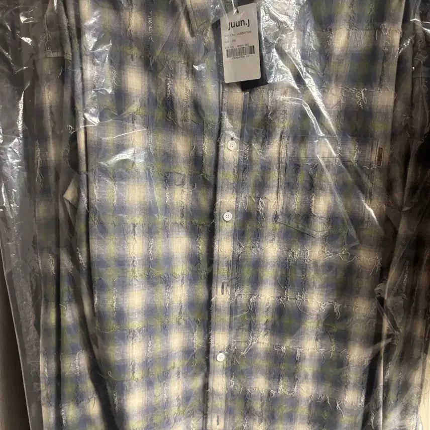 [BUNJANG] Juun.J 26SS Grid Green Shirt / (새상품)준지 26ss 그리드 그린
