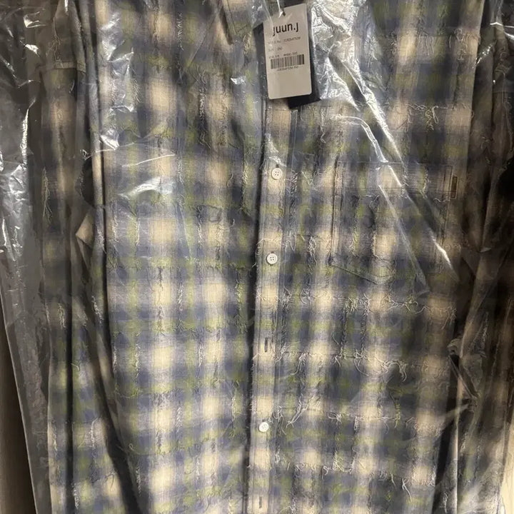 [BUNJANG] Juun.J 26SS Grid Green Shirt / (새상품)준지 26ss 그리드 그린