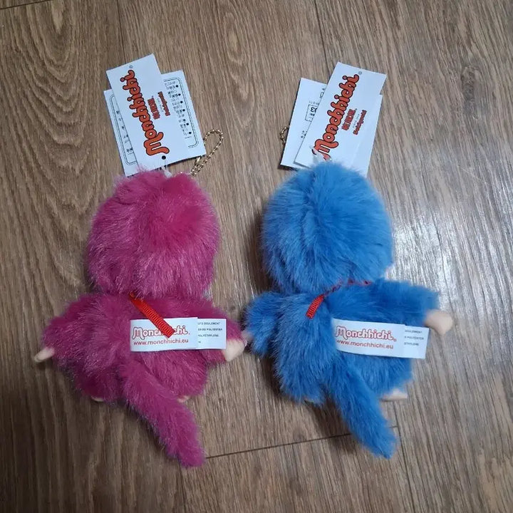 [BUNJANG] Monchhichi Doll Bag Charm Bundle Set / 몬치치 인형 가방고리 핑크/블루 2개일괄 (무료배송)