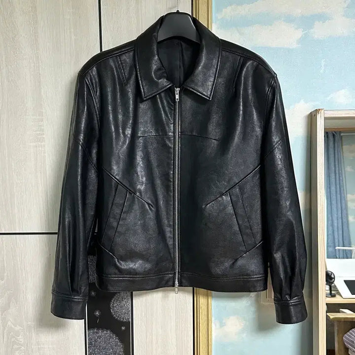 [BUNJANG] Drawfit Insicion Leather Blouson Jacket [Black] (XL) / (XL) 드로우핏 인시전 레더 블루종 자켓 [BLACK]