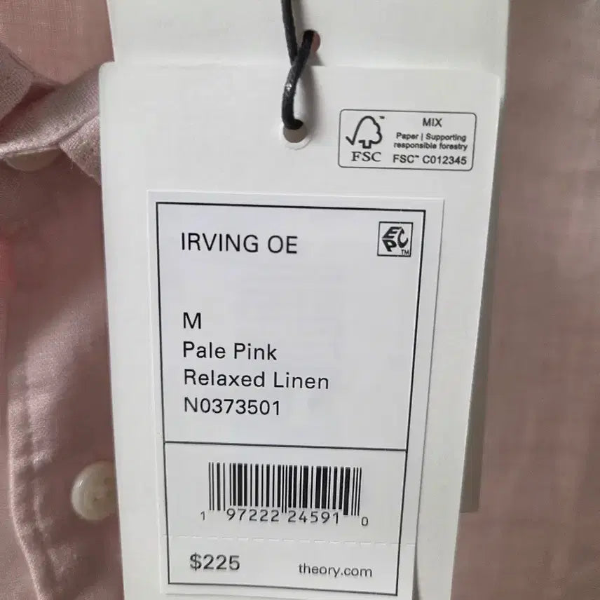 [BUNJANG] Theory Irving Linen Shirt Pale Pink / 띠어리 Theory 어빙 린넨셔츠 페일 핑크