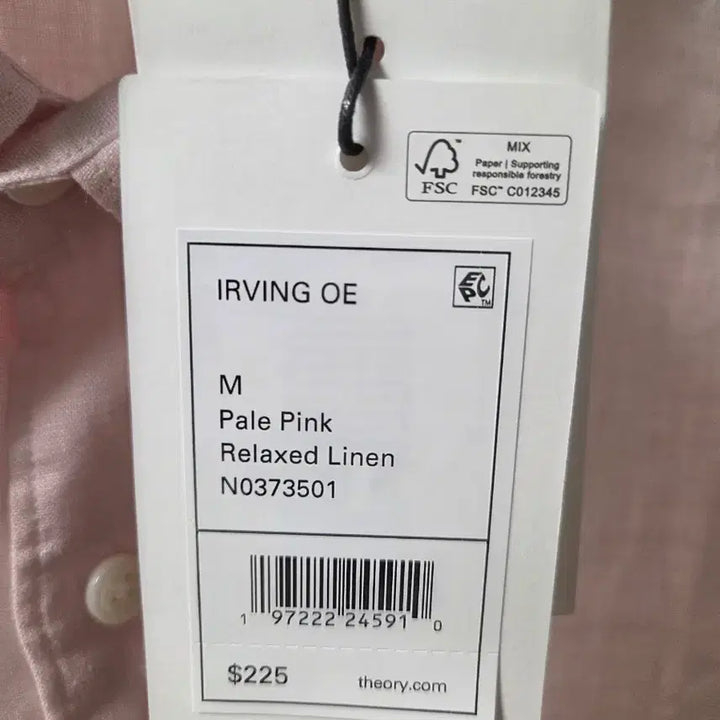 [BUNJANG] Theory Irving Linen Shirt Pale Pink / 띠어리 Theory 어빙 린넨셔츠 페일 핑크