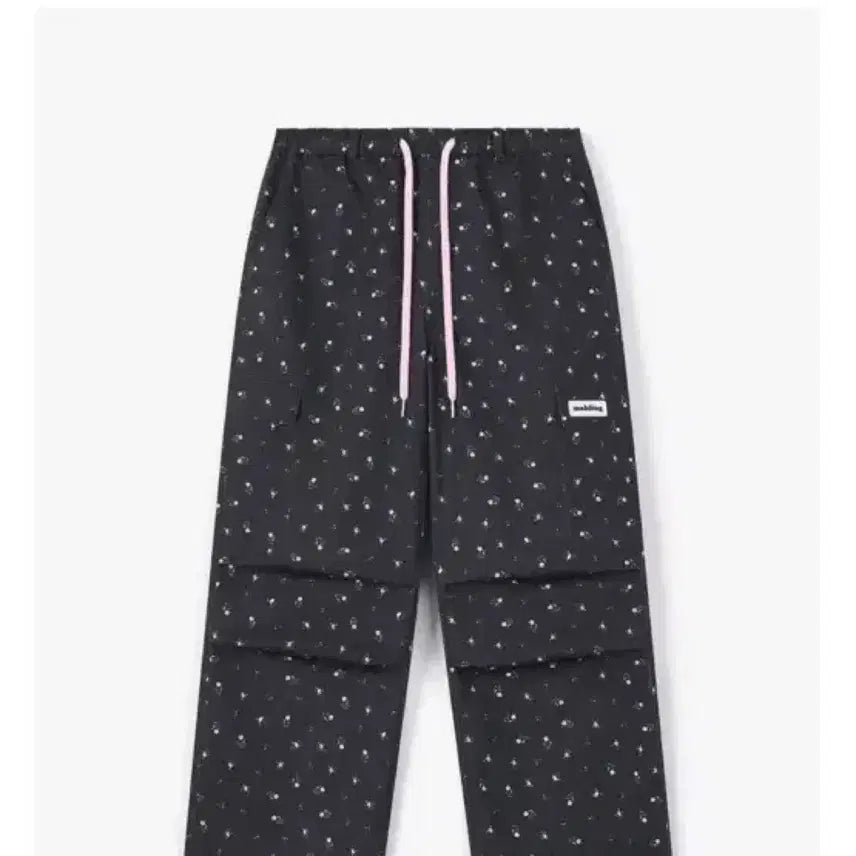 [SOLD OUT] 마블링 플라워 파라슈트 팬츠 블랙