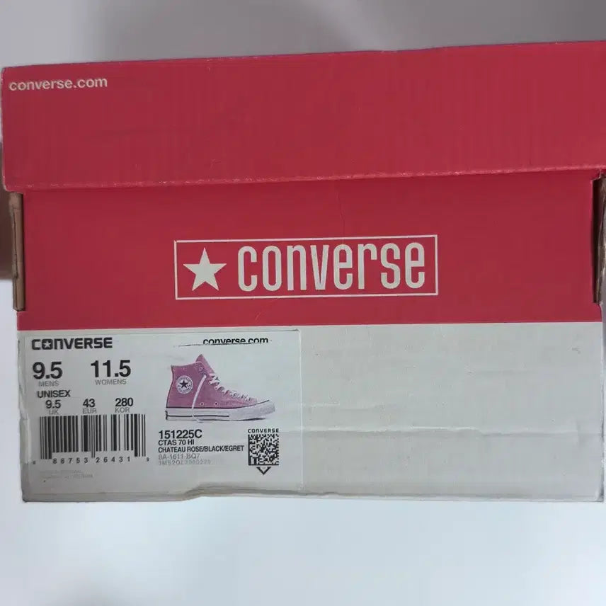 [BUNJANG] Converse Chuck 70 High Chateau Rose Sneakers / 컨버스 척테일러 70 하이 (핑크), 초기복각원판