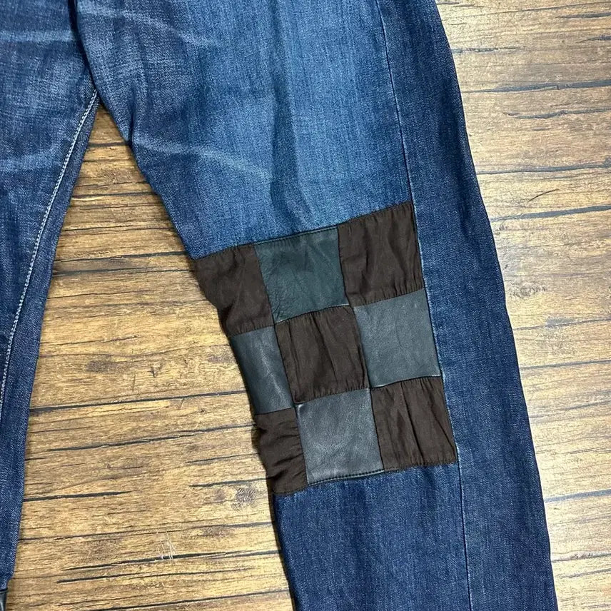 [BUNJANG] Chapel Patchwork Denim Pants Size 34 / 일본빈티지 Chapel 패치워크 데님 팬츠 34사이즈