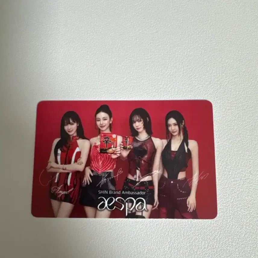 [SOLD OUT] 에스파 신라면 포토카드 SHIN ambassador