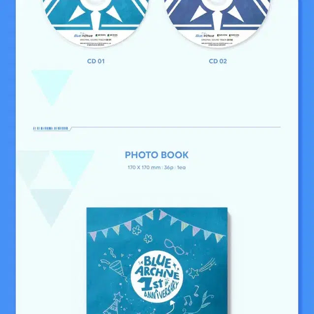 [BUNJANG] Blue Archive 1st Anniversary OST Sealed with POB Poster / 블루 아카이브 1주년 기념 OST (미개봉) 특전 포스터 포함