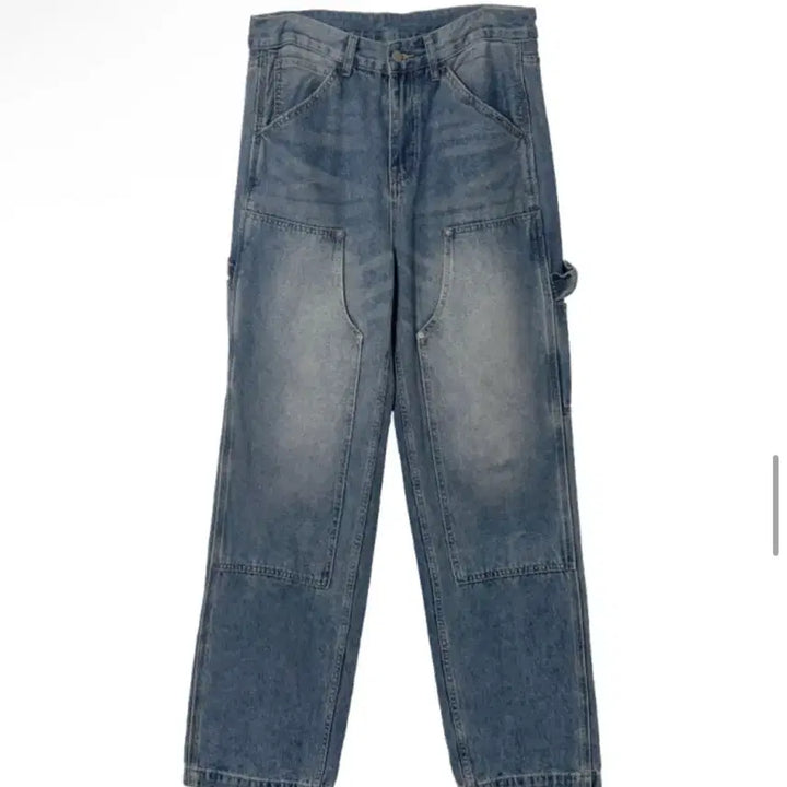 [BUNJANG] Kimahop 51 Cut String Over Denim Wide Jeans / 김아홉 51 절개 스트링 오버 데님 중청 / 와이드팬츠 포켓팬츠 청바지